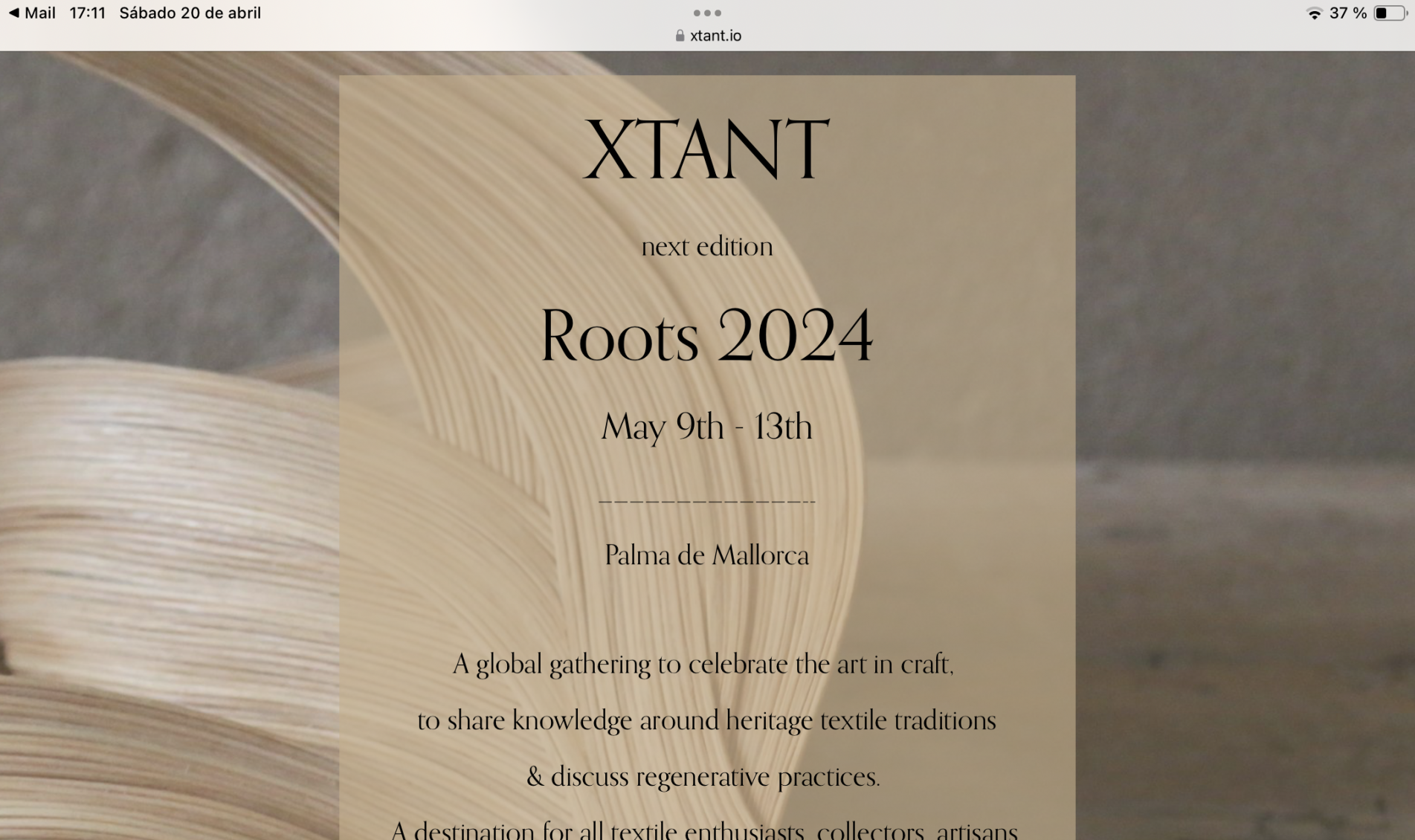 XTANT ROOTS 2024-may 9th-13 th Mallorca